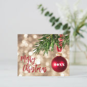 予算オーナメントメリークリスマスホリデーカード (スタンド正面)
