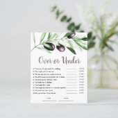 予算オーバーまたは下オリーブブライダルシャワーゲーム (スタンド正面)