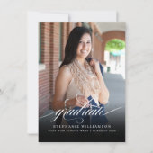 予算オーバーエレガントレイスクリプト写真の卒業 ノートカード