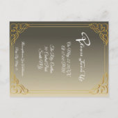 予算オーバーレイ写真エレガントな結婚式の招待状 インビテーションポストカード (裏面)