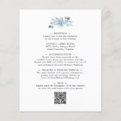 予算オールインワンブルーフローラ結婚式招待状 (裏面)