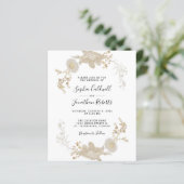 予算オールインワン ヴィンテージ フラワー ウェディング インビテーション (スタンド正面)