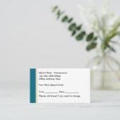 予算カイロプラクターアポイントメント名刺 予約カード (スタンド正面)