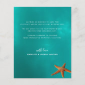 予算カスタムビーチ結婚式感謝していユー (裏面)