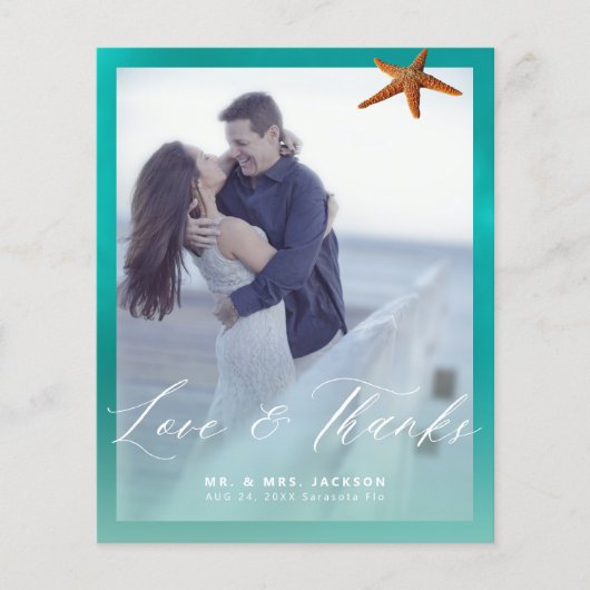 予算カスタムビーチ結婚式感謝していユー (正面)