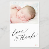 予算カスタムベビー写真の愛感謝してい感謝していユー チラシ (正面)