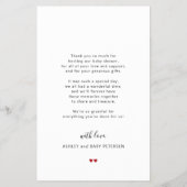 予算カスタムベビー写真の愛感謝してい感謝していユー チラシ (裏面)