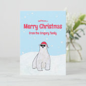 予算カスタムメリークリスマスポーラーベア漫画 シーズンカード (スタンド正面)