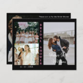 予算カスタム写真ブライダルシャワー招待 (正面/裏面)