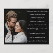 予算カスタム写真ブライダルシャワー招待 (裏面)