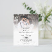 予算カスタム写真QRコード結婚式招待状 (スタンド正面)