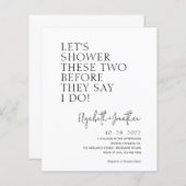 予算カップルのシャワー前に彼らは私がブライダルすると言う (正面/裏面)