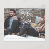 予算カップルのフォトオーバーレイスクリプトのホリデーカード (正面)