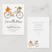 予算カボチャひまわり自転車移動 ノートカード (正面/裏面)