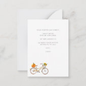 予算カボチャひまわり自転車移動 ノートカード (裏面)