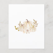 予算カボチャ小さなベビーシャワー招待状 チラシ (裏面)