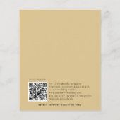 予算カボチャ結婚フローラのQRコード招待状 (裏面)