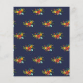 予算カラフルフローラ素朴結婚式招待状 (裏面)