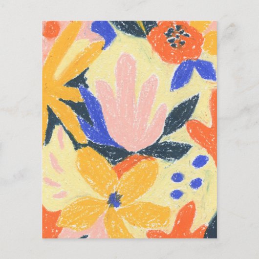 予算カラフル抽象芸術アートベビーシャワー招待状 (裏面)