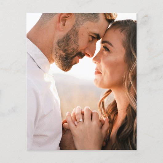 予算カラフル抽象芸術写真結婚式招待状 (裏面)