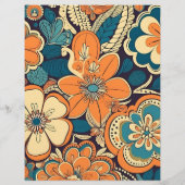 予算カラフルGroovyモダンレトロ70sフローラ結婚 チラシ (裏面)