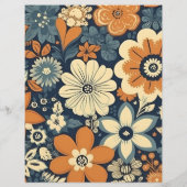 予算カラフルGroovyモダンレトロ70sフローラ結婚 チラシ (裏面)