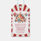 予算カーニバルサーカスショー&アニマルズ誕生日 ギフトタグ (正面)