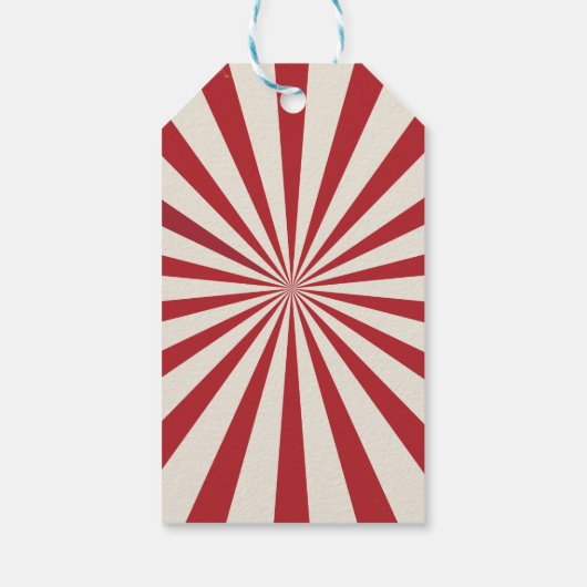 予算カーニバルサーカスショー&アニマルズ誕生日 ギフトタグ (裏面)