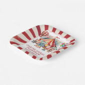 予算カーニバルサーカスショー&アニマルズ誕生日 ペーパープレート (傾斜あり)