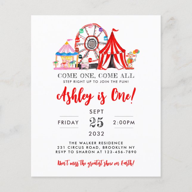予算カーニバルサーカスフェアショーパーティー誕生日 (正面)