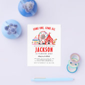 予算カーニバル来サーカスワン来アル誕生日 チラシ (シングル)