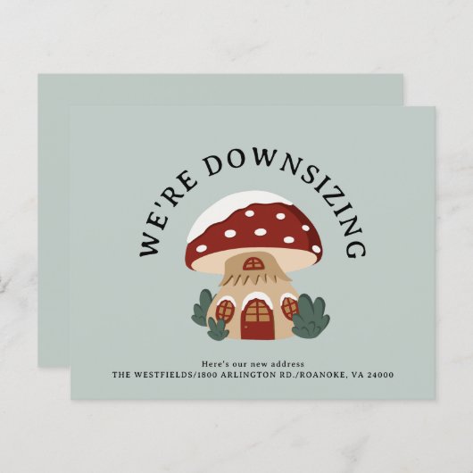 予算キノコの家の小型化の新しい住所カード (正面/裏面)