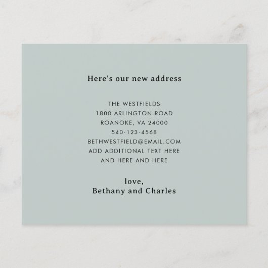 予算キノコの家の小型化の新しい住所カード (裏面)