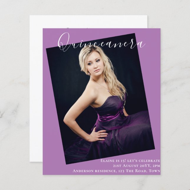 予算キンセアニェラ写真招待状発表 (正面/裏面)