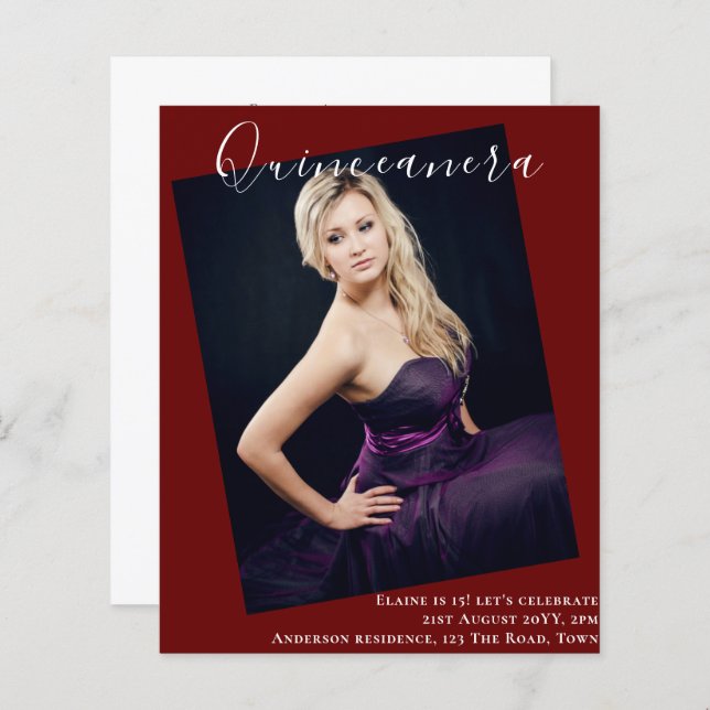 予算キンセアニェラ写真招待状発表 (正面/裏面)