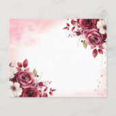 予算キンセアニェラ日付を保存フローラBurgundy チラシ (裏面)