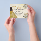 予算キンセアニェラ金ゴールド保存日付フローラ チラシ (手)