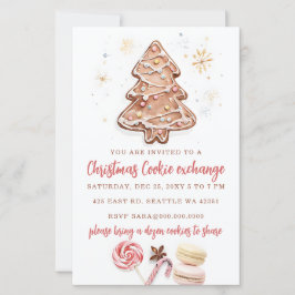 予算クッキー交換クリスマスパーティーの招待状