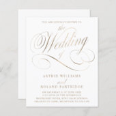 予算クラシックスクリプト白と金ゴールド結婚の (正面/裏面)