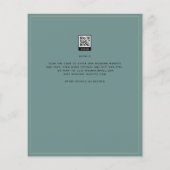 予算クラシックセージ緑の金ゴールド結婚式の招待 (裏面)