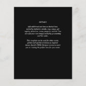 予算クラシック白黒モノワ結婚ー (裏面)