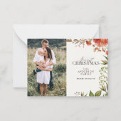 予算クリスマスの紅葉staredとgreen ノートカード (正面)