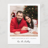 予算クリスマスまたは休日のインスタントフォトwプレイド チラシ (正面)