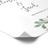 予算クリスマスウィンターウェディングウェルカムサイン ポスター (角)