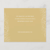 予算クリスマスオーナメントのビジネスグリーティングカード (裏面)