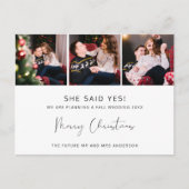 予算クリスマスカード婚約のお知らせ シーズンポストカード (正面)