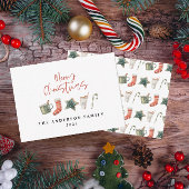 予算クリスマスクッキー飲み物キャンディーケーンホリデー ノートカード