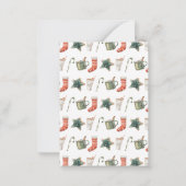 予算クリスマスクッキー飲み物キャンディ3写真 ノートカード (裏面)