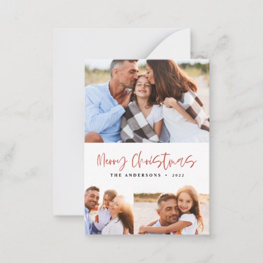 予算クリスマスクッキー飲み物キャンディ3写真 ノートカード (正面)