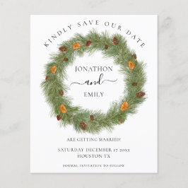 予算クリスマスコーンオレンジの結婚式の日付を保存